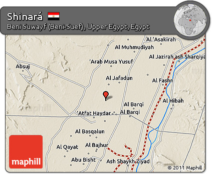 Shaded Relief 3D Map of Shinará