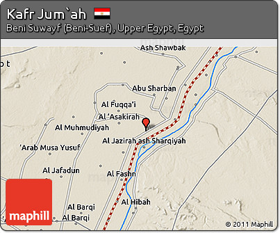 Shaded Relief 3D Map of Kafr Jum`ah
