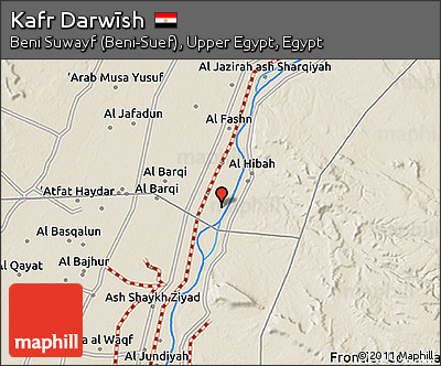 Shaded Relief 3D Map of Kafr Darwīsh