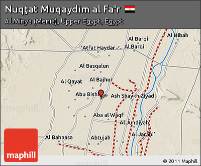 Shaded Relief 3D Map of Nuqţat Muqaydim Al Fa'r