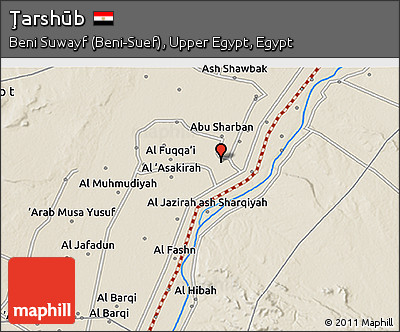 Shaded Relief 3D Map of Ţarshūb
