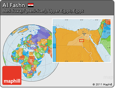 Political Location Map of Al Fashn