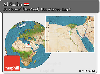 Satellite Location Map of Al Fashn