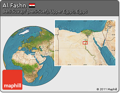 Satellite Location Map of Al Fashn