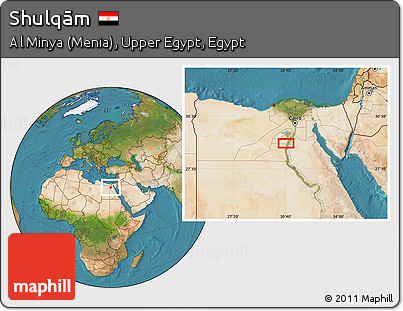 Satellite Location Map of Shulqām