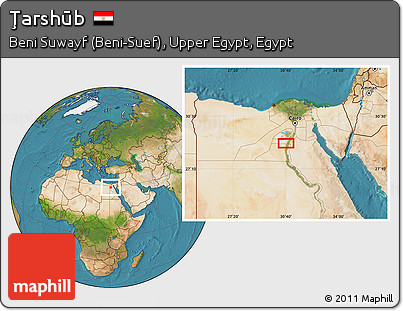 Satellite Location Map of Ţarshūb