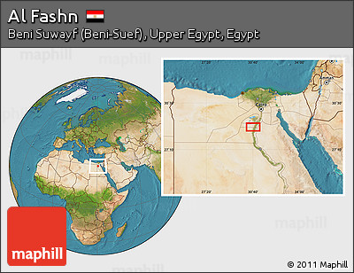 Satellite Location Map of Al Fashn