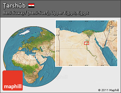 Satellite Location Map of Ţarshūb