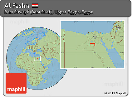 Savanna Style Location Map of Al Fashn