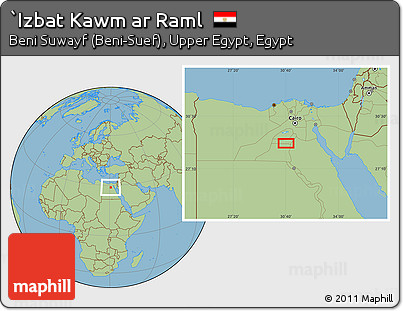 Savanna Style Location Map of `Izbat Kawm Ar Raml