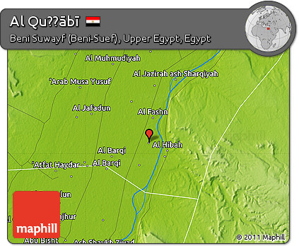 Physical Map of Al Quḑḑābī