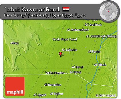 Physical Map of `Izbat Kawm Ar Raml