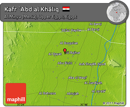 Physical Map of Kafr `Abd Al Khāliq