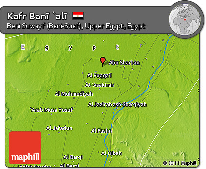 Physical Map of Kafr Banī `alī