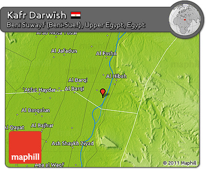 Physical Map of Kafr Darwīsh