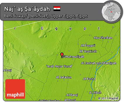 Physical Map of Naj` Aş Şa`āydah