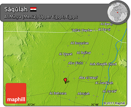 Physical Map of Sāqūlah