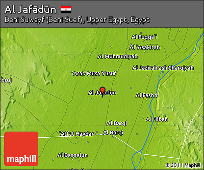 Physical Map of Al Jafādūn