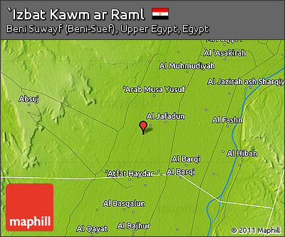 Physical Map of `Izbat Kawm Ar Raml
