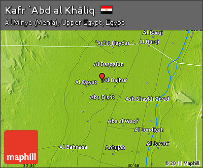 Physical Map of Kafr `Abd Al Khāliq