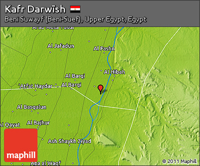 Physical Map of Kafr Darwīsh