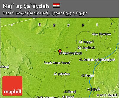 Physical Map of Naj` Aş Şa`āydah