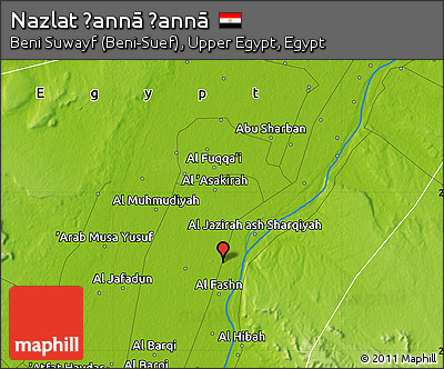Physical Map of Nazlat Ḩannā Ḩannā