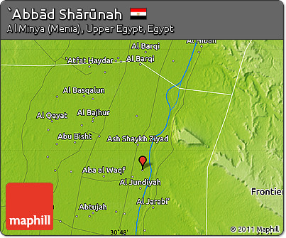 Physical Map of `Abbād Shārūnah
