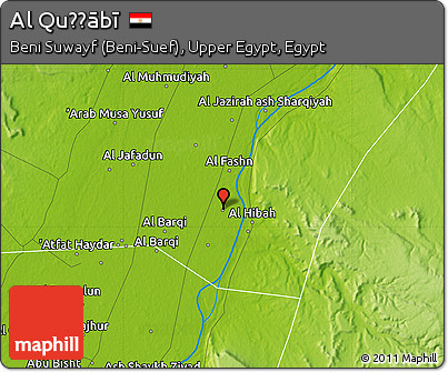 Physical Map of Al Quḑḑābī