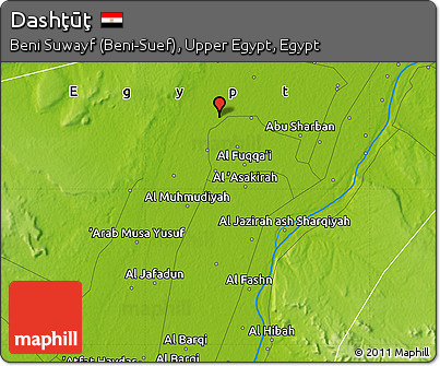 Physical Map of Dashţūţ