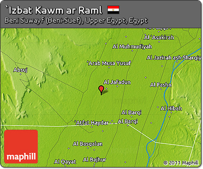 Physical Map of `Izbat Kawm Ar Raml