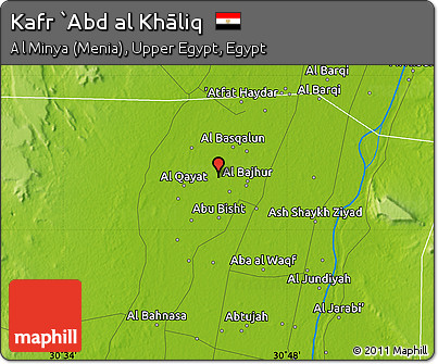 Physical Map of Kafr `Abd Al Khāliq