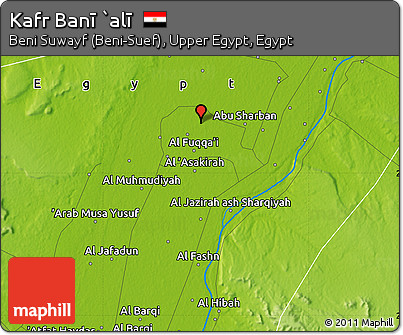 Physical Map of Kafr Banī `alī