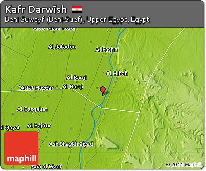Physical Map of Kafr Darwīsh