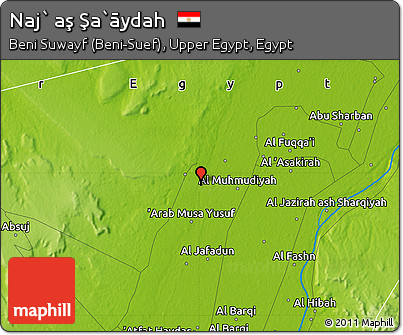 Physical Map of Naj` Aş Şa`āydah