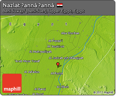 Physical Map of Nazlat Ḩannā Ḩannā