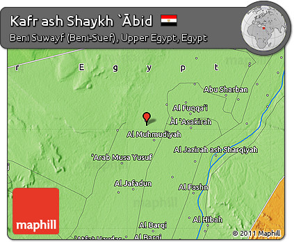 Political Map of Kafr Ash Shaykh `Ābid