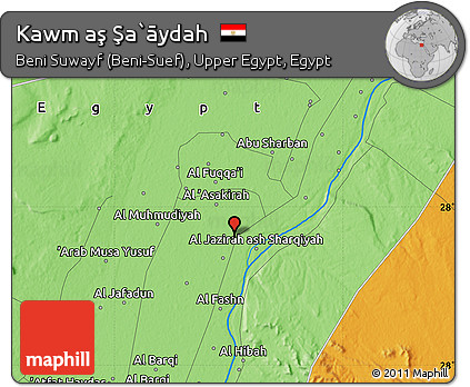 Political Map of Kawm Aş Şa`āydah