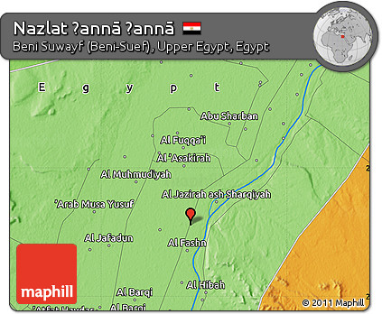 Political Map of Nazlat Ḩannā Ḩannā