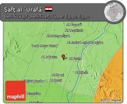 Political Map of Şafţ Al `Urafā