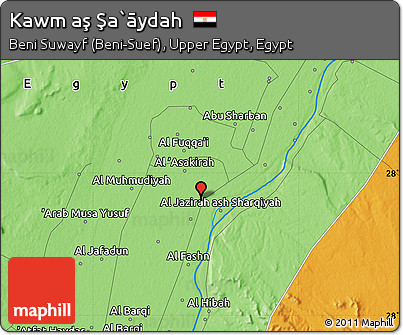 Political Map of Kawm Aş Şa`āydah