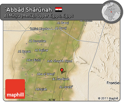 Satellite Map of `Abbād Shārūnah