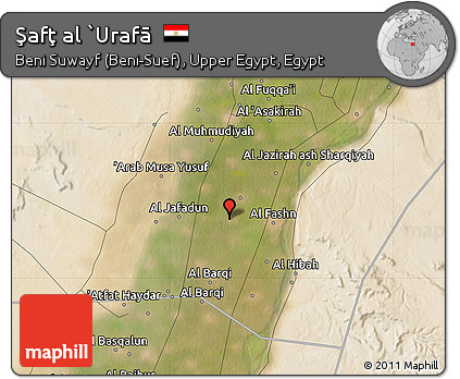 Satellite Map of Şafţ Al `Urafā