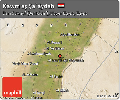 Satellite Map of Kawm Aş Şa`āydah