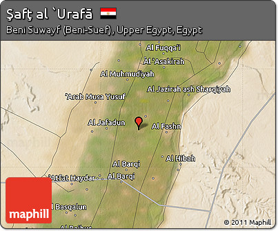 Satellite Map of Şafţ Al `Urafā
