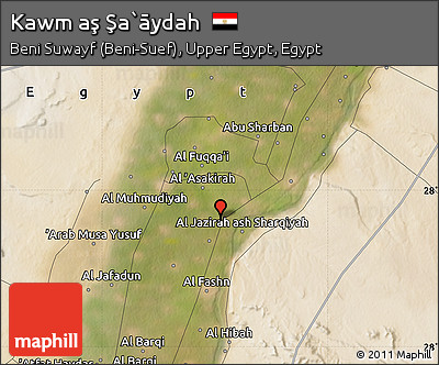 Satellite Map of Kawm Aş Şa`āydah