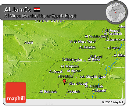 Physical Panoramic Map of Al Jarnūs