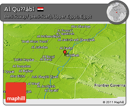 Physical Panoramic Map of Al Quḑḑābī