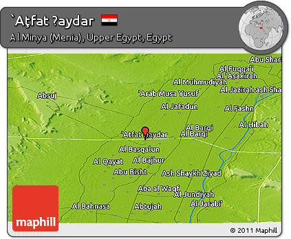 Physical Panoramic Map of `Aţfat Ḩaydar