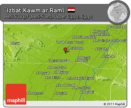 Physical Panoramic Map of `Izbat Kawm Ar Raml